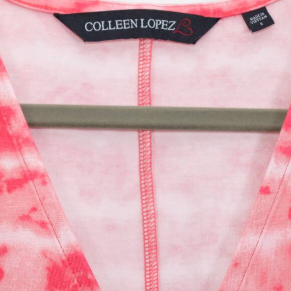 Colleen Lopez Faux Wrap V-Neck Shirt - Womens Small - Red/White - NWOT - Picture 5 of 5